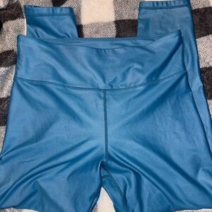 Blue High-Waisted Leggings